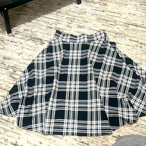 Black with white stripes flowy A line skirt